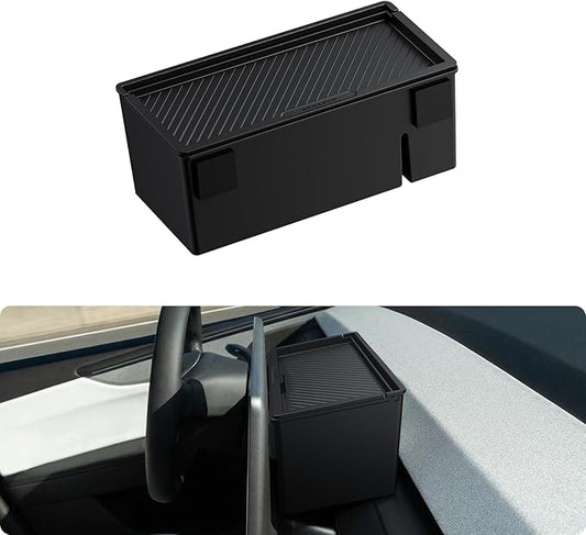 BASENOR Behind Screen Storage for Tesla Model Y Juniper 2025-2026 Model 3 Highland 2024-2026, Hidden Sunglasses Holder Tray with Privacy Protection, Dashboard Center Console Organizer Accessories
