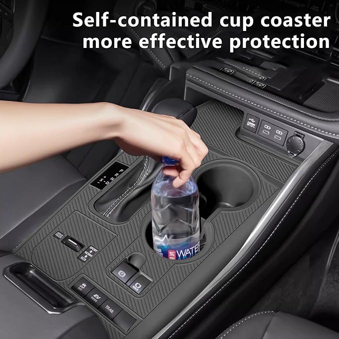 Temmis Center Console Silicone Organizer Wrap for Toyota Highlander 2026 (Gasoline Version), Full-Wrap Center Consel Electrostatic adsorption Cover for Toyota Highlander-Red