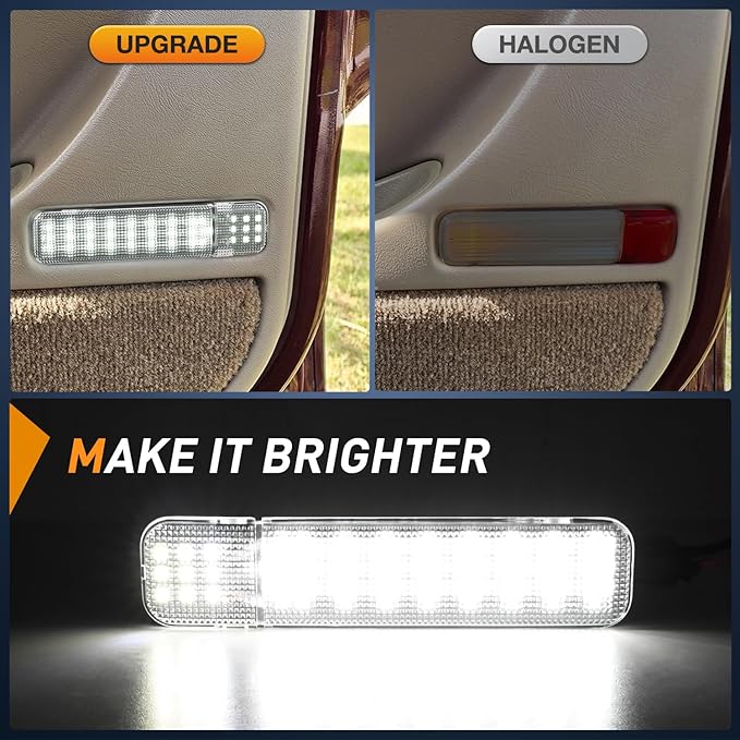 Nilight 2PCS LED Interior Door Panel Light Courtesy Warning Lights White Beam Plug and Play Compatible with Chevy GMC C/K Silverado Sierra 1500 2500 3500 HD Suburban Cadillac Escalade Hummer H2