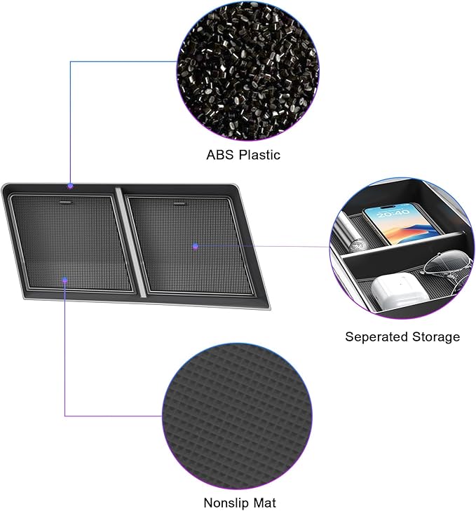 SXCY for 2024 2025 Chevrolet Trax Center Console Organizer for Chevy Trax 2025 Accessories Dashboard Tray for Trax 2024 2025 Accessories 2025 Trax Screen Back Organizer