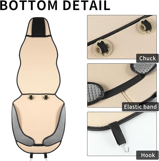 Auto Newer Car Seat Cover,Breathable Front Car Seat Cushion,Comfortable Car Seat Protector,Anti-Slip Full Wrap Driver Car Seat Protector with Storage Pocket,Universal All Seasons(Gray,2PCS)