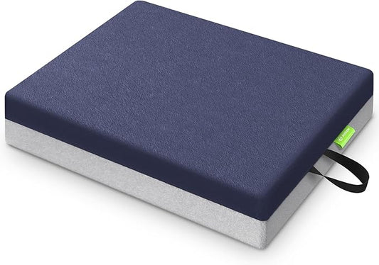 AUVON Ventilation Seat Cushion for Tailbone, Pressure Sore and Ulcer Pain Relief, Premium Memory Foam Enhanced Breathability for Extended Sitting, Waterproof, Non-Slip Base for Chair, Wheelchair, Car