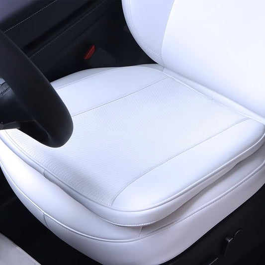 1 PackSeat Cushion for Tesla Model Y 3 S X Strong Support Hip Pain Relief for Driving Fits Most Car Seat Office Chair Home Use Washable Easy, White