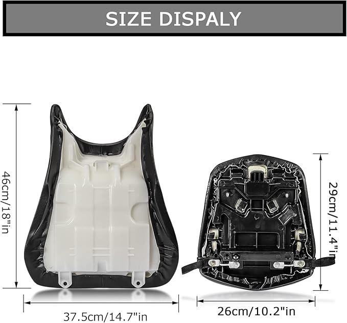 PSLER Front Rider Driver and Rear Passenger Seat Pillion Cushion For Yamaha YZF R6 2003 2004 2005