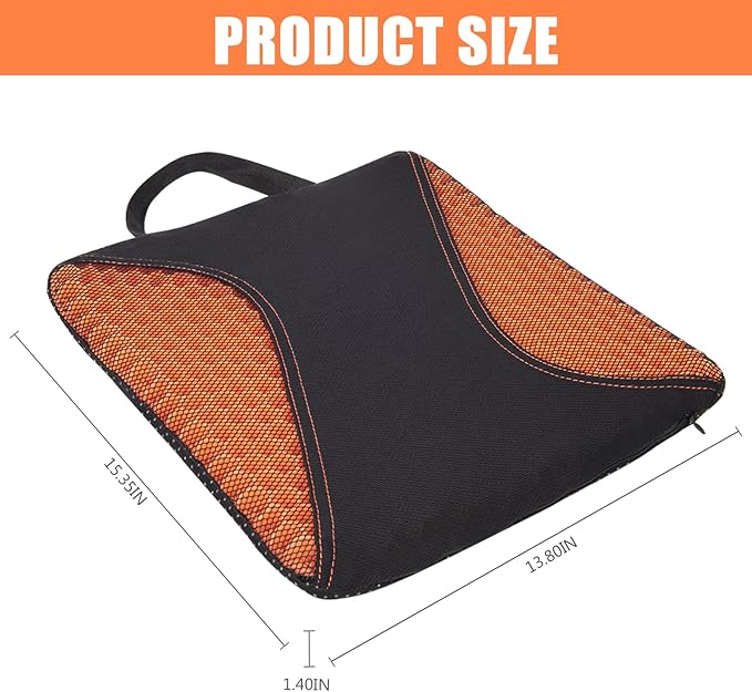 CAR-GRAND Cooling Gel Seat Cushion for Long Sitting, Thick Soft and Breathable for Car Wheelchair Home, Chair Cushion for Hip Pain, Gel Seat Cushion for Office Chair(Orange)