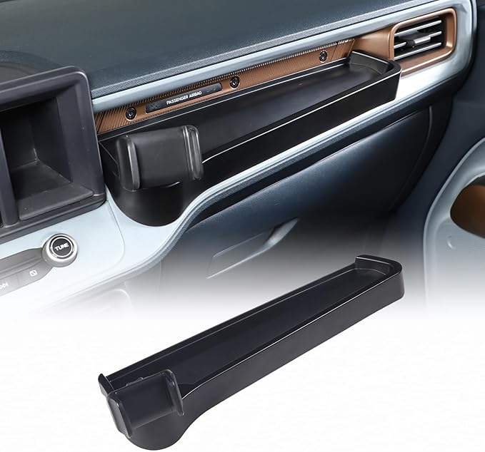 CHEAYAR Dashboard Storage Box Fit for Ford Maverick 2022, ABS Dash Panel Tray Organizer, Dash Tray Phone Holder Mount with Storage Box, Dash Center Console Table Storage Tray (Co-Pilot-Type A)