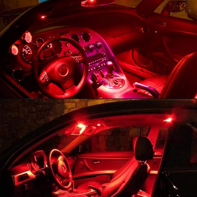 XINYANG 2PCS 578 Festoon LED Car Bulb 41mm 42mm 1.65in 211-2 Led Light Bulb Extremely Bright 20-SMD 4014 Chipsets Canbus Error Free 212-2 LED Lamp for Car Map Dome License Plate Lights,Red