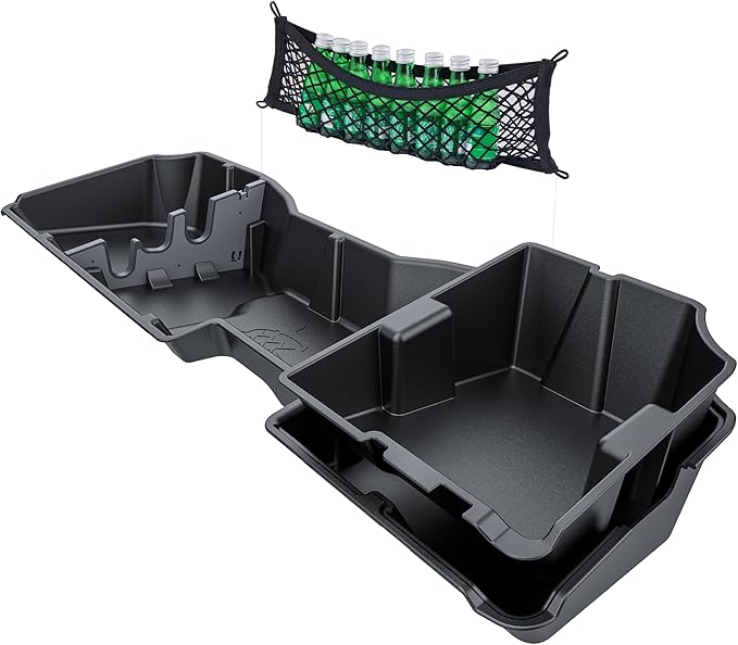 Underseat Storage Compatible with 2014-2018 Chevy Silverado/GMC Sierra Crew Cab 1500(Inclu.2019 Ld/Lt)& 2015-2019 2500 3500 HD, Upgraded Rear Under Seat Organizer Cargo Box