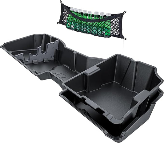 Underseat Storage Compatible with 2014-2018 Chevy Silverado/GMC Sierra Crew Cab 1500(Inclu.2019 Ld/Lt)& 2015-2019 2500 3500 HD, Upgraded Rear Under Seat Organizer Cargo Box