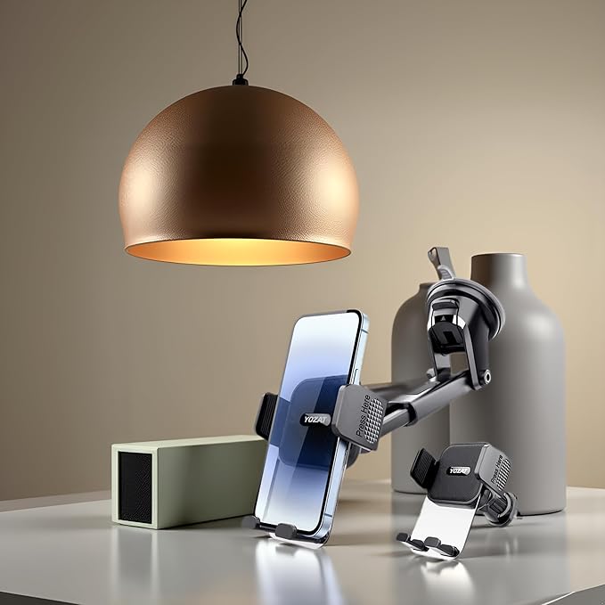 Car Phone Holder for Dashboard, Windshield, Air Vent - Universal Mount, Heavy Duty, Compatible with All Smartphones