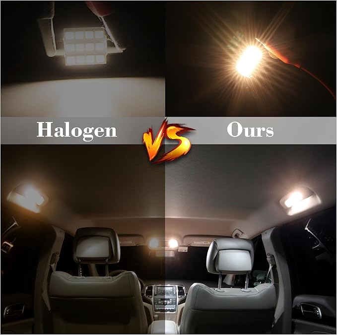 24 Pieces Dome Light LED Car Interior Bulb Kit Set 194 T10 DE3175 578 31mm 42mm Bulbs Interior Replacement Lights for Car Map License Plate Door Side Marker Cornering Trunk Light - Warm White