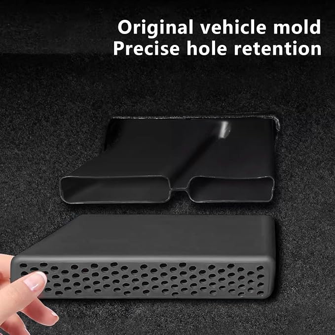 Temmis Car Under Seat Air Outlet Silicone Protection Cover for Toyota Highlander 2022-2025, Auto Interior Accessories Vent Protector Cap Set Accessory-Black