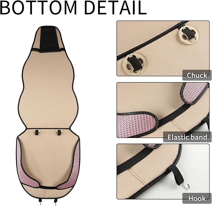 Auto Newer Car Seat Cover, Breathable Mesh, Universal Fit, Car Seat Protector, Pink, 2PCS