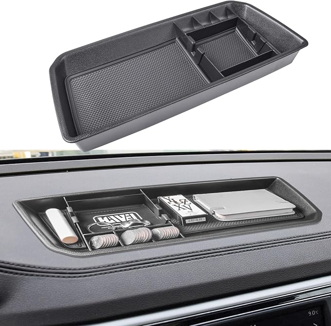 Dashboard Organizer Compatible with VW Atlas and Cross Sport 2018 2019 2020 2021 2022 2023 Accessories, Console Dash Tray Dash Mount Holder (Not Fit 2024), Black