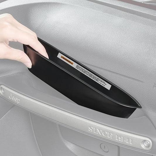 Quadratec Grab Bar Tray - Fits Jeep Wrangler JK JKU 2011-2018 - Dashboard Grab Handle Tray Storage - Slides in Grab Bar Above Glove Box - Jeep Wrangler Interior Accessories Organizer