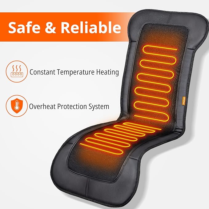 47.2-inch Long Seat Cushion with Heat for Back and Thighs