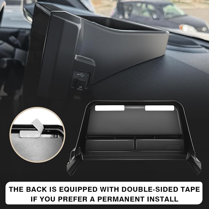 Muslogy Dashboard Storage Box Compatible with 2024-2026 Tacoma & 2025 2026 4Runner Accessories Center Console Organizer w/14-inch Screen for Limited Trailhunter TRD Pro (14 Inch Screen Only) (Black)