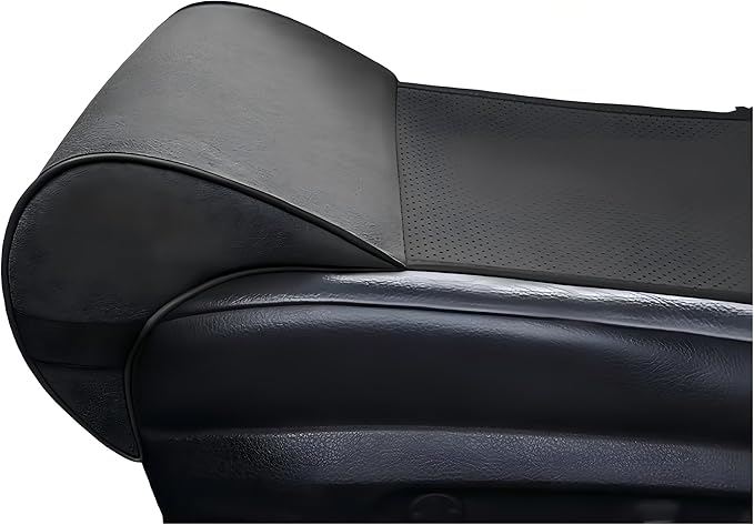 JUPENG Car Seat Leg Extender with Memory Foam ，Leg Rest Pillow for Tall Drivers,Office Chair ，Extra Long Leg Support Cushion，Car Seat Thigh Extender Support Cushions（Black，Beige，Brown） (Black)