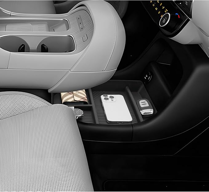 LUWU Low Center Console Organizer Compatible with 2026 Hyundai Palisade Calligraphy Accessories Armrest Console Organizer Armrest 2026 Palisade Lower Storage Tray w/o Cup Holder(ONLY for 7-Seat)
