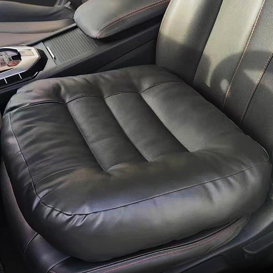 Booster Car Seat Cushion, Thick Leather Car Seat Cushion Pad for Adult to Raise Height, Portable Backless Car Seat Pillow with Handle for Trucks Driving, Suvs, Office Chairs, Wheelchairs