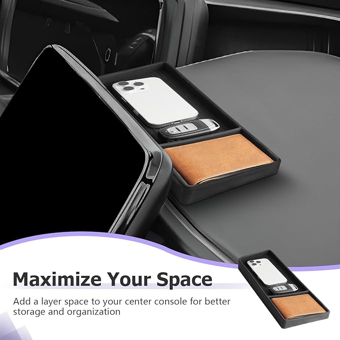 LUWU for 2025 Charger Dashboard Storage Tray 2024 2025 2026 Charger Daytona R/T Scat Pack 12.3-inch Behind Screen Organizer Center Console Display Box Dash Tray Charger 2026 (Only for 12.3" Screen)