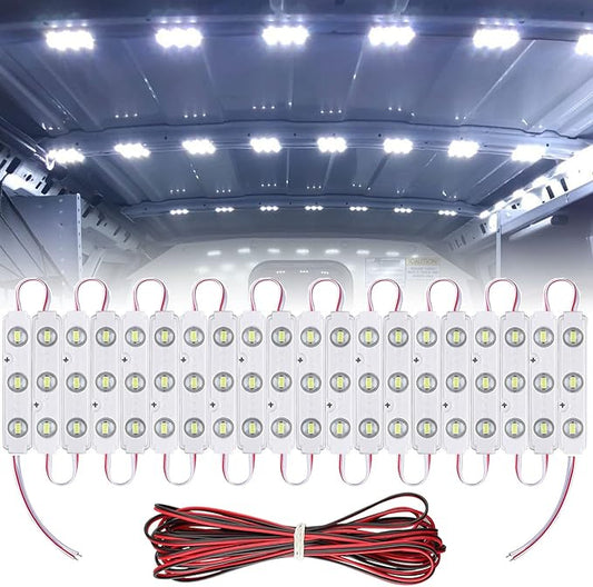 Linkhood 60 LED Van Interior Light, White Car LED Ceiling Lights Kit, Super Bright Lighting Dome Lamp for Van RV Truck Auto Vehicle Boat Caravan Trailers Lorries Cargo Transit Bus Camper (60 LED)