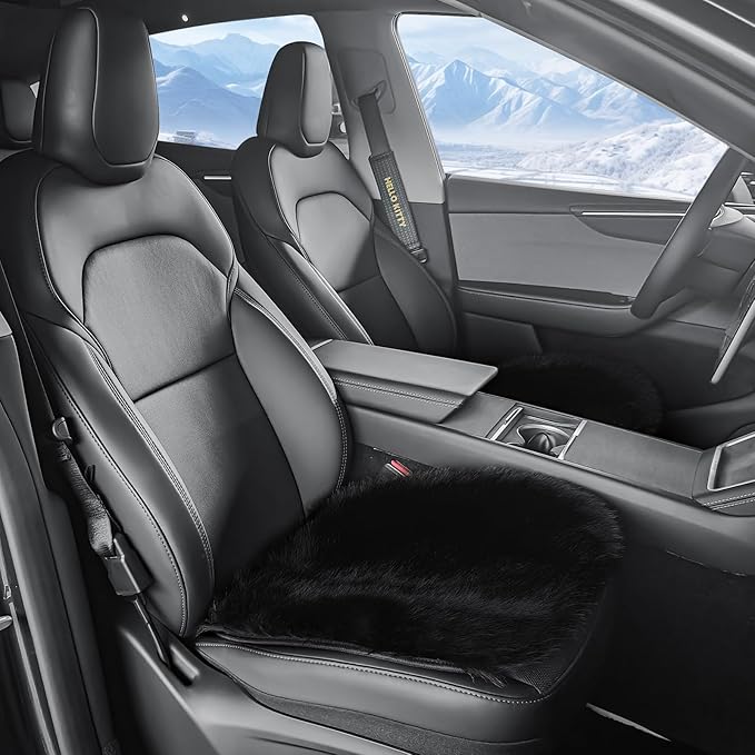 Winter Car Plush Seat Cushion, Thickened Warm Cushion, Universal Car Seat Cover, Front/Rear Row Single Piece Interior Seat Pad (2pcs Front Seat Cushions + 1pcs Rear Seat Cushion)