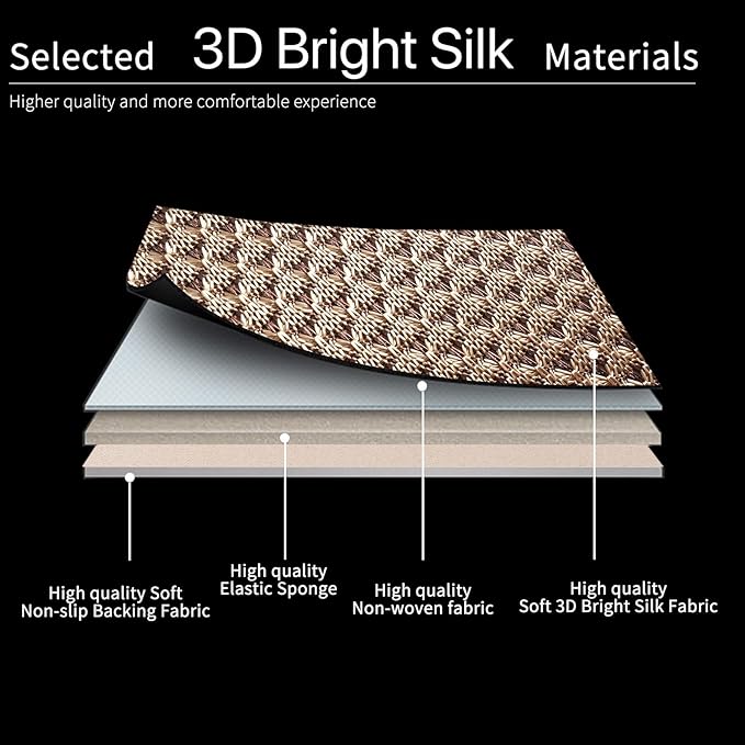 Auto Newer Breathable Universal Four Seasons Car Seat Covers，Luxury Car Seat Cushion ，Protectors for Front Seat Bottoms,Compatible with 95% Vehicles， Fit for Cars Truck SUV (Gold Beige,1PCS)