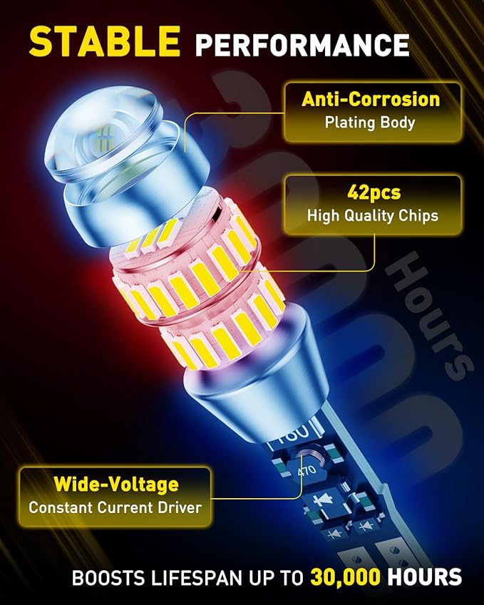 AUXITO 921 LED Bulb Reverse Lights for 2014-2022 2023 2024 2025 2026 Silverado 1500 2500 3500 HD, 6000K White Super Bright 912 906 904 916 T15 W16W LED Reverse Light Bulb Backup Lights, Pack of 2