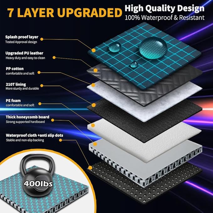 Dog Car Seat Cover for Back Seat, Hard Bottom Upgraded Leather Back Seat Extender Holds 400lbs, Waterproof Anti-Scratch Heavy Duty Dog Hammock for Car, SUV, Truck, Large Space Pet Travel Bed