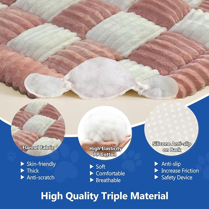 Thickened Dog Bed for Car Back Seat, Upgraded Bottom Non-Slip, Fits Hard Bottom car seat Cover for Dogs, Premium Mixed Color, Dog Car Seat Cover