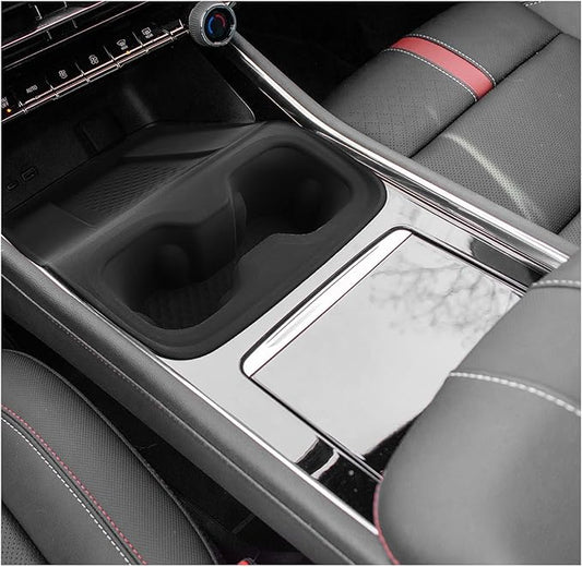 LUWU 2025 2026 Traverse Center Console Cup Holder Compatible with 2024 2025 2026 Traverse Accessories Center Console Cup Holder Silicone Protection Pad 2025 2026 Traverse Interior Accessories Black