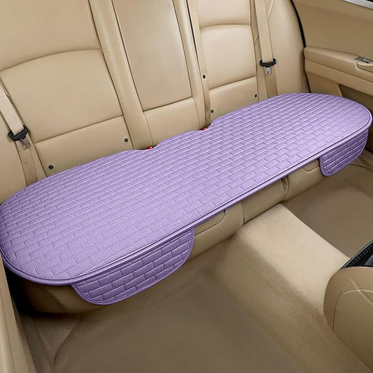 Little Purple Back Seat Cover, Rear Car Seat Cover for Cars Truck SUV,Seat Covers with Storage Pocket(Little Purple-Back Seat)