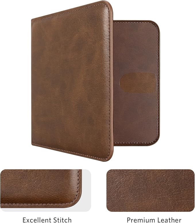 CoBak Car Registration and Insurance Holder - Small and Lightweight Vehicle Glove Box Car Organizer, Auto Truck Comparment Accessories Case for Essential Document, Driver License (Cowhide Brown)