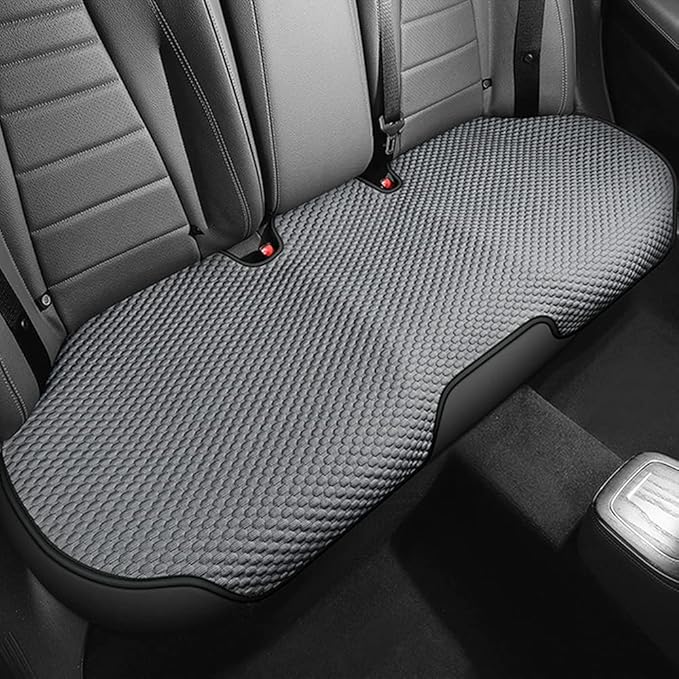 Rear Car Seat Cushion Car Interior Luxury Bench Seat Protector Rear Seat Bottom Cover Fits 96% of car - for Seat Bottom Only 1pc (Gray)