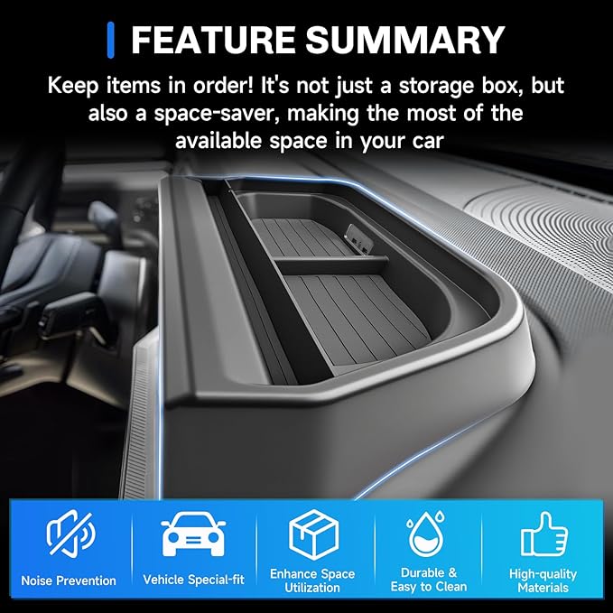 SXCY for 2025 2026 Ford Bronco Sport Dashboard Organizer Tray for 2025 2026 Ford Bronco Sport Accessories Screen Back Tray 2025 2026 Bronco Sport Behind Dash Console Organizer