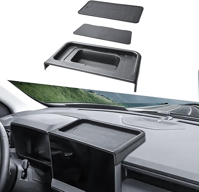 TACOBRO Dashboard Storage Organizer Compatible with Ford Maverick 2025 2026 Accessories, (Only Fit 13.2-in. Audio Multimedia) Interior Insert Center Console Dash Mounted Holders