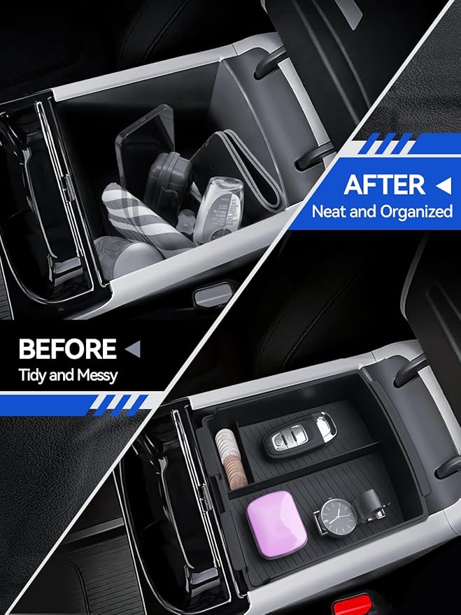 for Tucson Center Console Organizer Double-Layer 2025-2026 Hyundai Tucson(Limited) & Tucson Hybrid & Tucson Plug-in Hybrid Accessories Armrest Tray-ONLY Fit Tucson with Electronic Shift