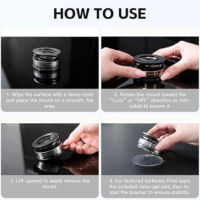 Car Phone Holder [120+LBS Strongest Suction & 2800gf Magnetic] , 360° Adjustable Magsafe Car Mount, Car Phone Mount for Cars/Gyms/Mirrors/Shower Stalls, Compatible with iPhone and Android Devices (3)