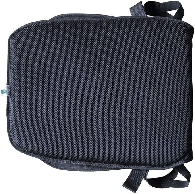 FOMI Premium All Gel Orthopedic Seat and Back Cushion Pad | Upper Lower Back Support Pillow for Car, Office, Kitchen Chair | Pressure Sore, Coccyx Pain Relief | Prevents Sweaty Bottom | Foldable