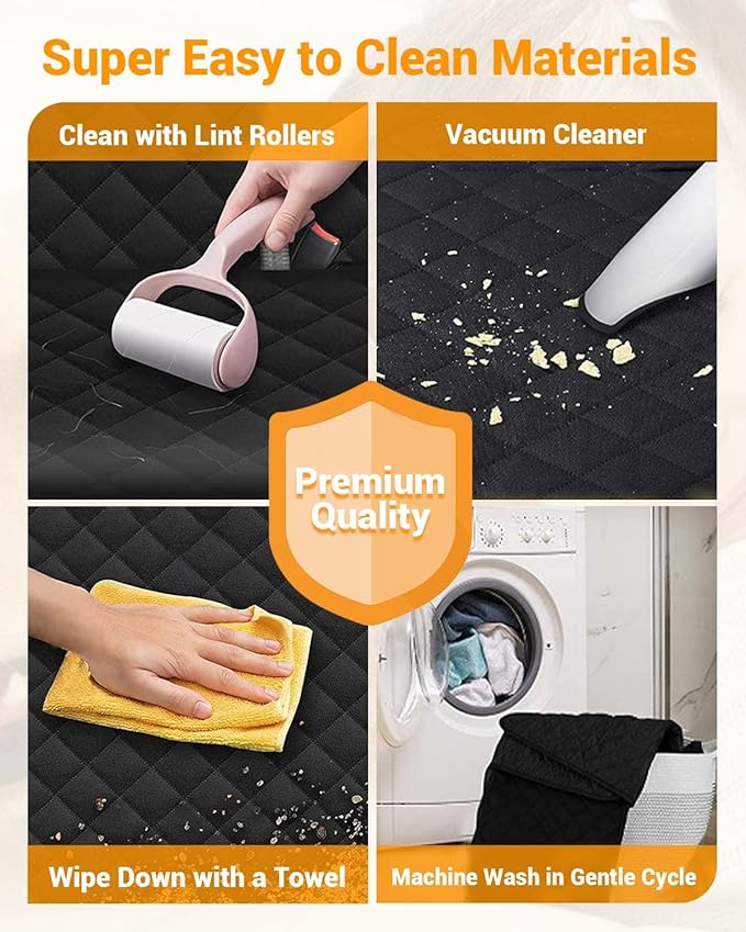 Victoper Dog Car Seat Cover, Heavy Durable Dog Seat Cover for Back Seat, 100% Waterproof Scratch Proof Nonslip Dog Hammock for Car with Side Flap, Pet Back Seat Covers Large 60" W x 64" L