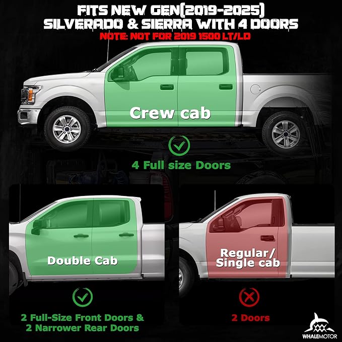 Underseat Storage Compatible with 2020-2025 Chevy Silverado/GMC Sierra 1500(Inclu. 2019 New Gen)&2500 3500 HD Crew&Double Cab, Upgraded Rear Under Seat Organizer Cargo Box