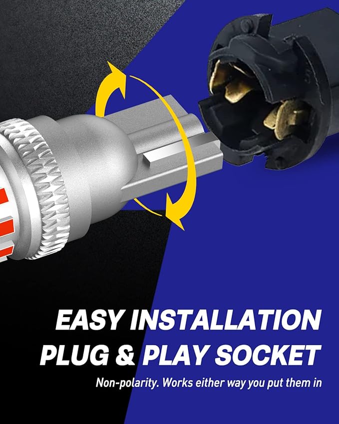 AUTOONE 194 LED Bulb Red, 300% Brighter T10 168 2825 W5W LED Bulbs for License Plate Light Dome Map Door Courtesy Interior Car Lights, Pack of 2