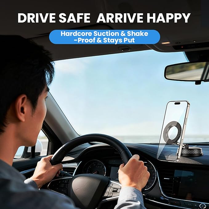 360° Adjustable Magnetic Phone Holder for ,iPhone 17 Pro Max, 16, 15, 14, 13, 12, Air Plus & More | Ideal for Cars, Kitchens, Bedrooms, Gyms & Other Locations | Secure, Versatile & Convenient