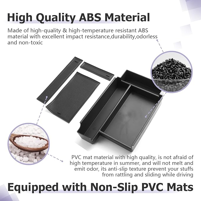 LUWU 2025 2026 Pathfinder Center Console Organizer Compatible with 2022 2023 2024 2025 2026 Nissan Pathfinder SL/Platinum/Rock Creek Accessories Armrest Console Organizer Armrest Insert Tray Black