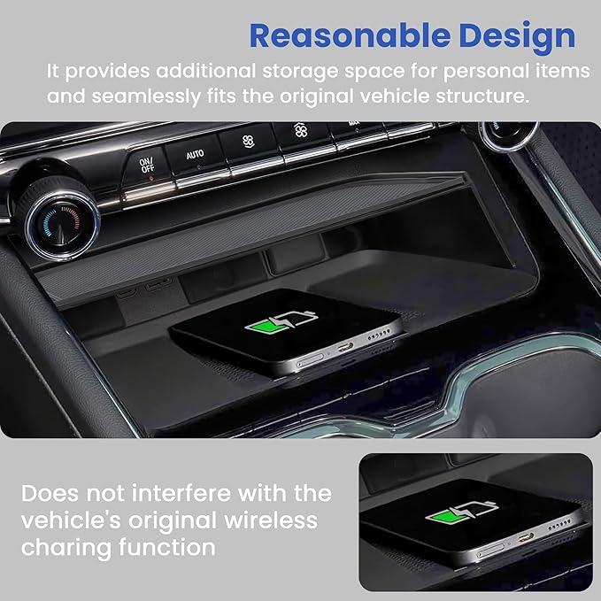 Carwiner Center Console Organizer Tray Compatible with 2024-2026 Chevy Traverse Accessories, Console Storage Box Compartment Tray（Not Compatible with 2024 Chevy Traverse Limited）