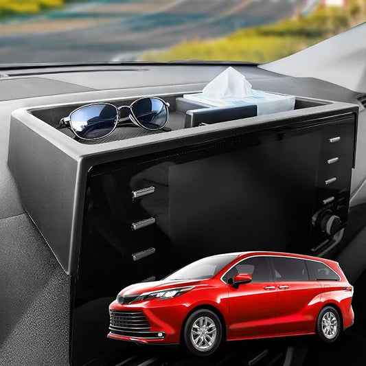 Dashboard Storage Tray for Toyota Sienna 2025,Behind Screen Dash Organizer for Sienna Accessories,12.3 Inch Screen Center Console Organizer Storage Tray(12.3 Inch Screen only)
