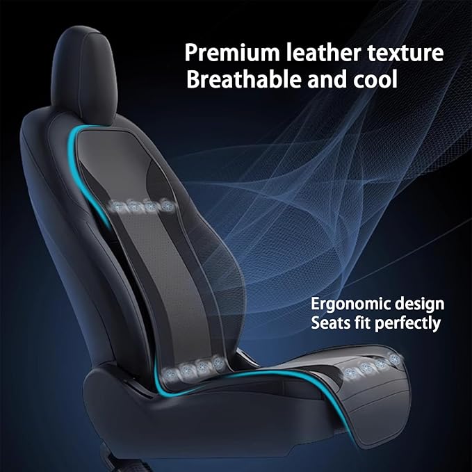 Cooling Car Seat Covers, Car Seat Cushion，12V Cooling Seat Covers for Cars Summer (BLACK-1PCS)
