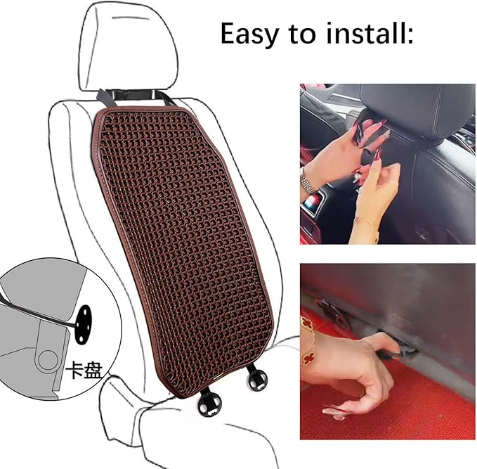 New Summer Vented Cooling Air Mesh Seat Cushion Pad for Car,Universal Ventilated Breathable Seat Cover Fits Car SUV Truck Van Pickup of Driving Seat for Men Women (Brown-BackCushion-1PCS)