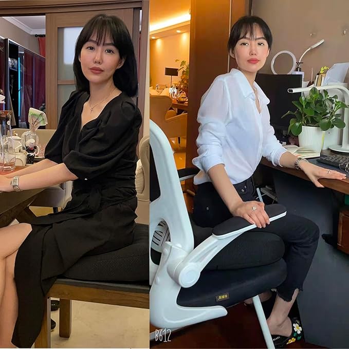 WSGJHB Large Seat Cushion, Extra Thick Booster Seat Cushions for Office Chairs Long Sitting Office Workers, Car Drivers, Relieves Back Pain, Breathable, Anti-Slip, 20x20x6 inchs, Black